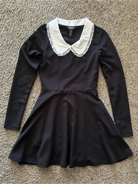 Cosmic Aura Peter Pan Collared Longsleeve Dress